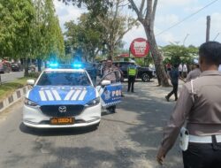 Pastikan Arus Lalin Kondusif, Sat Lantas Polres Langkat Kawal Ketat Kunjungan Menteri Imigrasi dan Pemasyarakatan