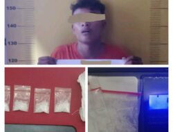 SATRESNARKOBA POLRES LABUSEL UNGKAP KASUS PEREDARAN NARKOTIKA JENIS SABU DI KAMPUNG BEDAGAI KOTAPINANG