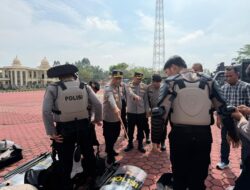 Kapolres Rokan Hilir Cek Kesiapan Peralatan Danmas Dan Ranmor Hadapi Situasi Nasional 