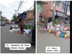 Medan Denai jorok ” Sampah Di Buang Di Pinggir Jalan Menumpuk Menimbulkan Bau Tak Sedap Setiap Hari.