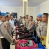 Team Mabes Polri Cek Senpi Dinas Polri Di Polres Labuhanbatu Selatan, kondisi dalam keadaan lengkap dan bersih sesuai data.