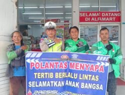 Program “Polantas Menyapa” Polres Binjai Ajak Warga Tertib Lalu Lintas Cegah Kecelakaan