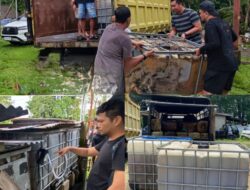 TIm Polda Riau Berhasil Penangkapan Minyak Subsidi Jenis Solar Untuk Tambang emas ilegal Tanpa Izin Resmi 