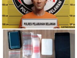 Sat Narkoba Polres Pelabuhan Belawan Tangkap Pengedar Sabu di Desa Manunggal