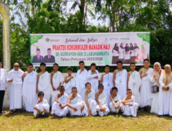 Siswa Kelas VI MIN 3 Labuhan Gelar Praktik Kokurikuler Manasik Haji di Asrama Haji Rantauprapat