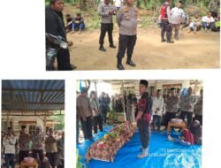 Kapolsek Torgamba Bersama Personel Melayat dan Berikan Trauma Healing kepada Keluarga Korban Pengeroyokan di Aek Batu