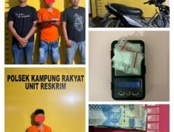 Polsek Kampung Rakyat Gagalkan Peredaran Sabu di Teluk Panji II, AGN Ditangkap Bersama Barang Bukti 2,17 Gram Sabu.
