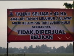 Masyarakat Kelompok Tani Lubuk Hulu Gelar Aksi Damai, Tolak Dugaan Pengavlingan Lahan Hulayat