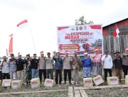 EKSPEDISI MERAH PUTIH PRESISI POLDA RIAU TANAM 810 MANGROVE DAN SALURKAN BERBAGAI BANTUAN UNTUK MASYARAKAT PESISIR SINABOI