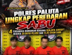 Satresnarkoba Polres Paluta Ungkap Peredaran Sabu di Simangambat, Empat Orang Diamankan dan Senjata Air Soft