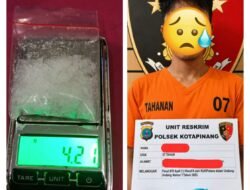 Personil Polsek Kotapinang Bekuk Akim di Tomutua, Barang bukti Sabu 4,21 Gram Diamankan