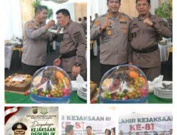 Kapolres Labusel Beri Surprise Harlah Kejaksaan RI ke-81 ke Kejari Labusel, Perkuat Sinergitas Penegak Hukum