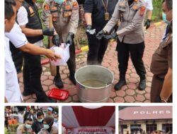 Polres Langkat Musnahkan Barang Bukti Narkotika Sabu, Pil Extasi dan Ganja