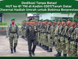 Dedikasi Tanpa Batas! HUT ke-81 TNI di Kodim 0307/Tanah Datar Diwarnai Hadiah Umrah untuk Babinsa Berprestasi