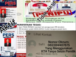 Terkait Pemberitaan: “Diduga Salah Gunakan KTA Kadaluarsa Untuk Peras Warga, Eks Anggota Pers Terancam Dipolisikan”