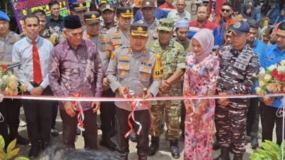Kapolres Langkat Resmikan Jembatan Merah Putih di Alur Cempedak, Akses Warga Kembali Terhubung