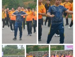 Sambut HKGB ke-74, Kapolres Labusel Ajak Personel dan Bhayangkari Jaga Kebugaran serta Kekompakan Melalui Olahraga Bersama