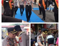 Polresta Deli Serdang Gelar Upacara Farewell Parade Serah Terima Jabatan Kapolresta Deli Serdang